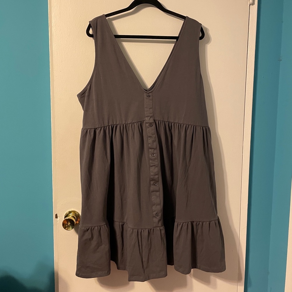 Like New, never worn ASOS Smock Dress size 18 in slate gray!!
